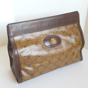 Morabito Paris Clutch 1. Place Vendome Coated Canvas Makeup Case Travel Bag 💎